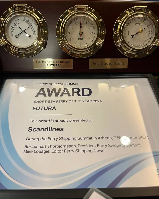 Scandlines Short Sea Ferry Of The Year Award Nov 24